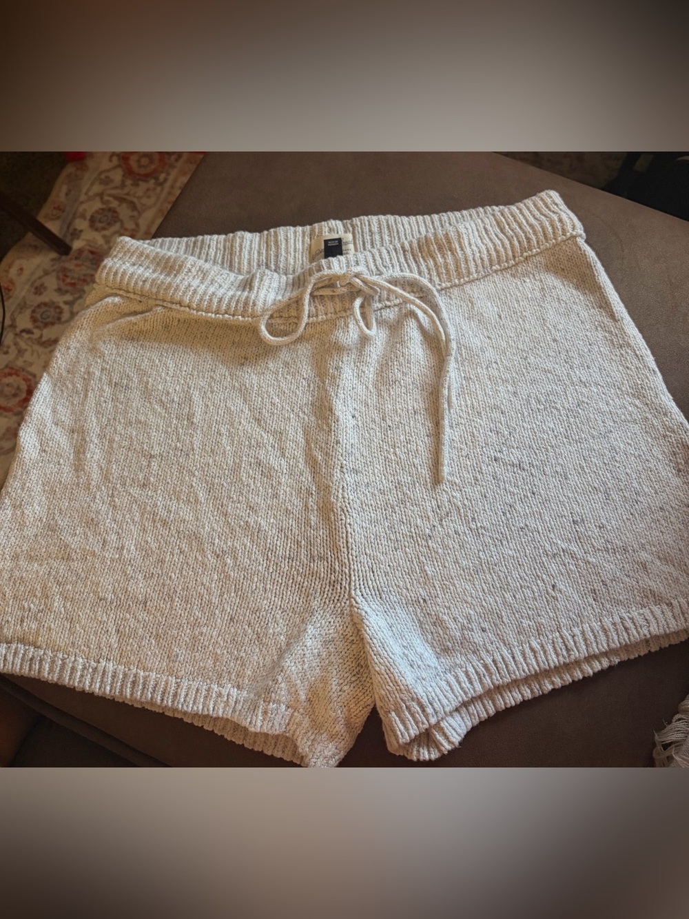 Universal Thread Cream Knit Drawstring Women's Shorts